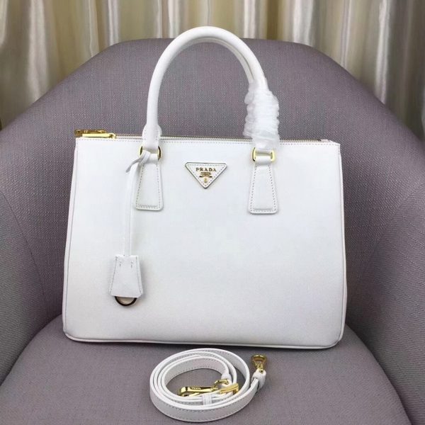 Sac Prada Galleria grand format de qualité supérieure en blanc – Image 5