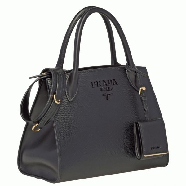 Imitation sac Prada Monochrome petit modèle en noir
