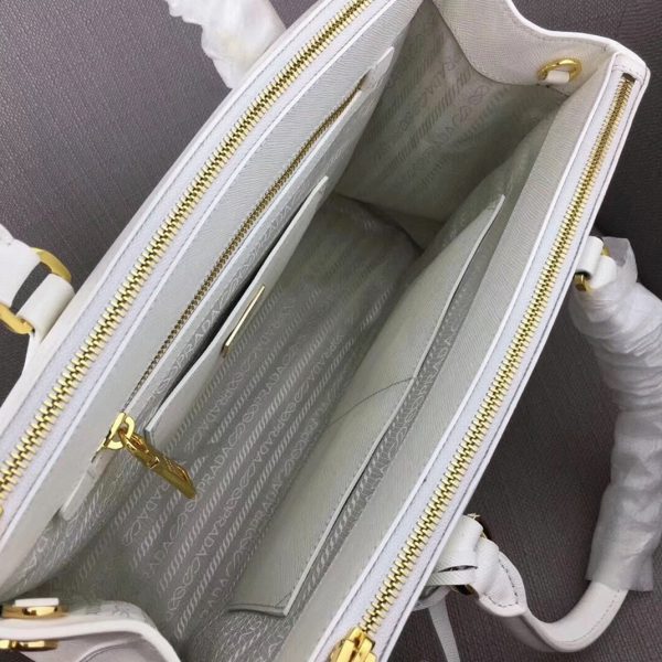 Sac Prada Galleria grand format de qualité supérieure en blanc – Image 4