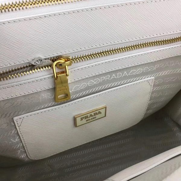 Sac Prada Galleria grand format de qualité supérieure en blanc – Image 3