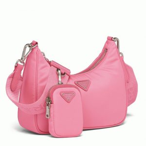 Contrefaçon sac bandoulière Prada Re-Edition en rose