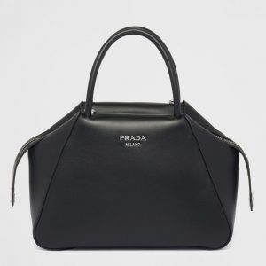 Faux sac Prada Supernova petit modèle à poignée en cuir noir