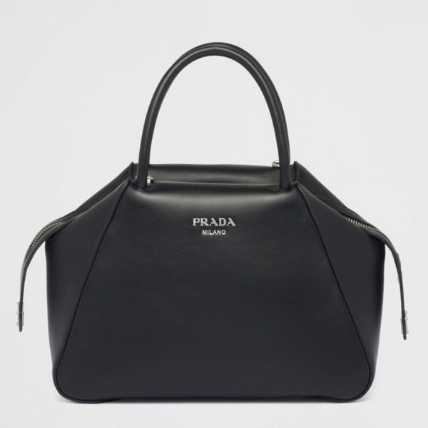 Faux sac Prada Supernova petit modèle à poignée en cuir noir