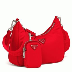 Réplique sac bandoulière Prada Re-Edition en rouge