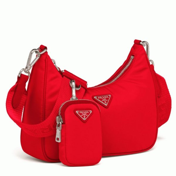 Réplique sac bandoulière Prada Re-Edition en rouge
