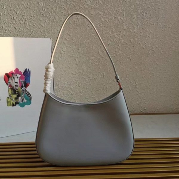 Meilleure fausse sac Prada Cleo petit modèle en bleu – Image 8