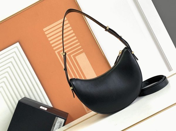 Réplique du sac Prada Arqué format épaule en noir – Image 8