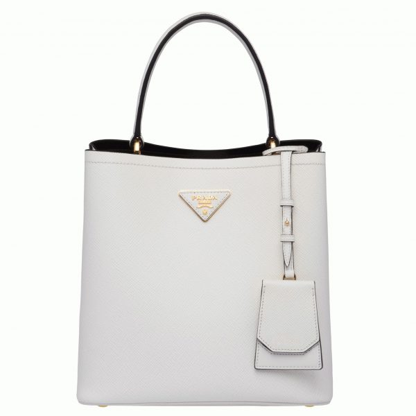 Réplique panier Prada moyen modèle en blanc