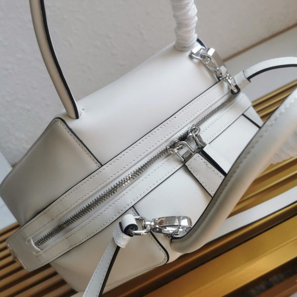 Imitation sac Prada Supernova petit modèle à poignée en cuir blanc – Image 2