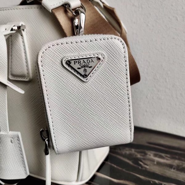 Fausse version du sac Prada Galleria mini format en blanc – Image 4