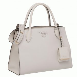 Faux sac Prada Monochrome moyen modèle en blanc