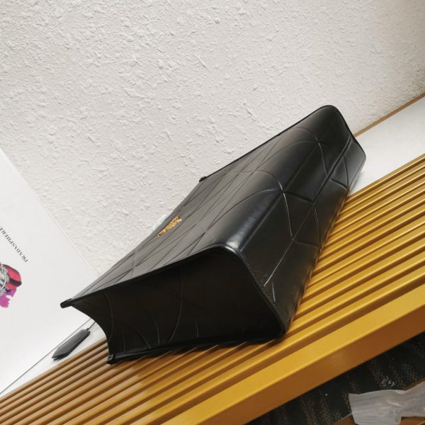 Réplique grand sac Prada Symbole avec surpiqûres en noir – Image 2