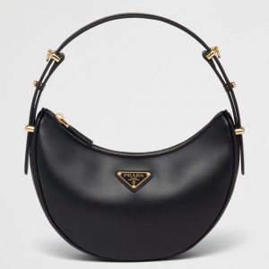 Réplique du sac Prada Arqué format épaule en noir