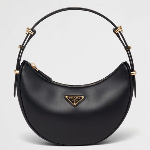 Réplique du sac Prada Arqué format épaule en noir