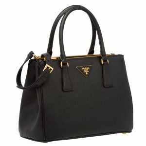 Réplique du sac Prada Galleria moyen format en noir
