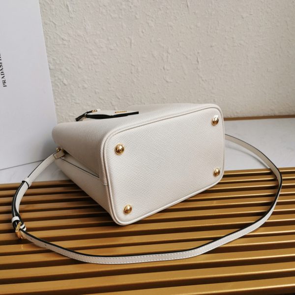 Réplique panier Prada moyen modèle en blanc – Image 2