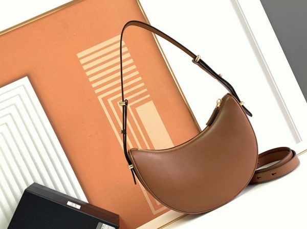 Réplique du sac Prada Arqué format épaule en marron – Image 10