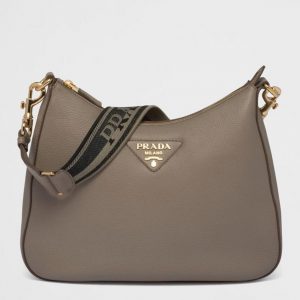 Faux sac bandoulière Prada en gris