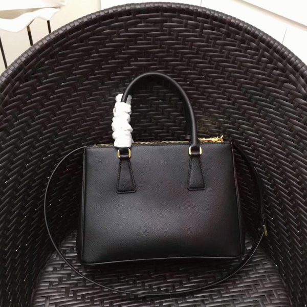 Réplique du sac Prada Galleria moyen format en noir – Image 7