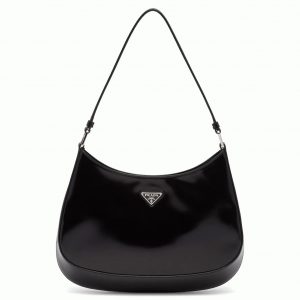 Contrefaçon sac Prada Cleo petit modèle en noir