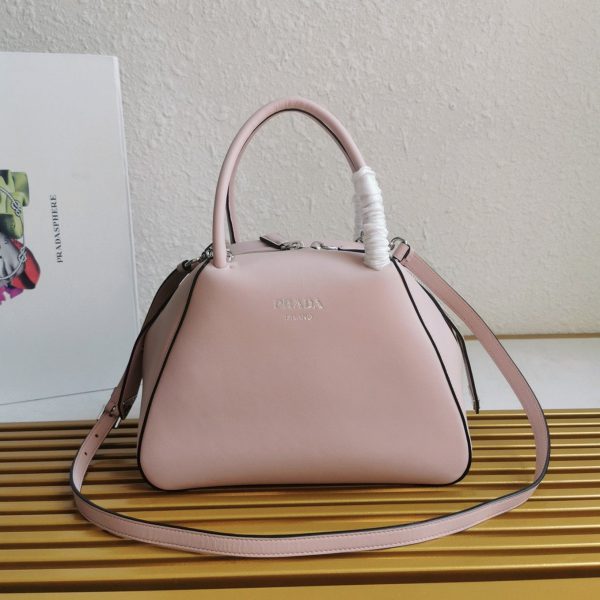 Contrefaçon sac Prada Supernova petit modèle à poignée en cuir rose – Image 8