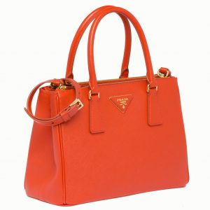 Contrefaçon du sac Prada Galleria moyen format en orange