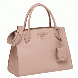 Meilleure réplique sac Prada Monochrome moyen modèle en nude