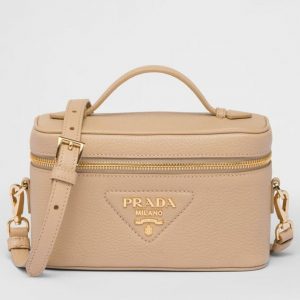 Faux mini vanity Prada en beige sable