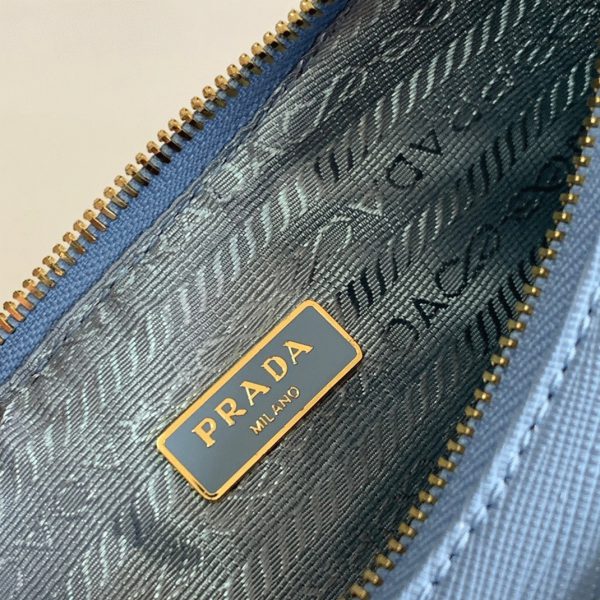 Faux sac bandoulière Prada Re-Edition en bleu – Image 6