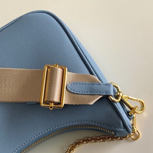 Faux sac bandoulière Prada Re-Edition en bleu – Image 2