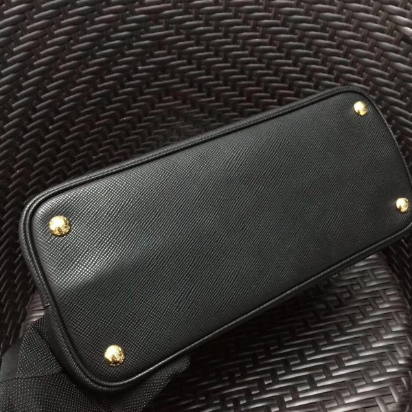 Imitation sac cabas Prada Double Medium en noir – Image 9