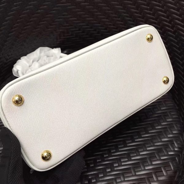 Réplique du sac Prada Galleria moyen format en blanc – Image 6