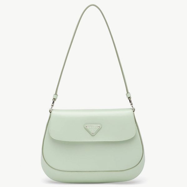 Faux sac Prada Cleo avec rabat en aqua