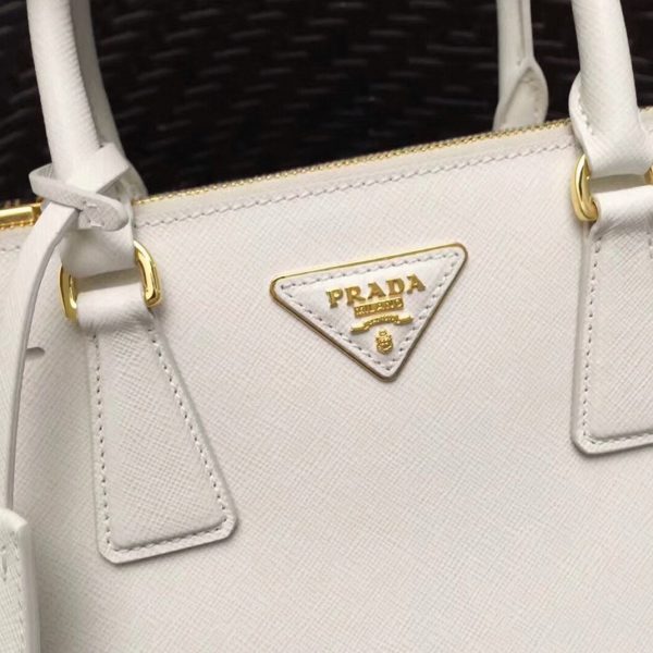 Réplique du sac Prada Galleria moyen format en blanc – Image 3