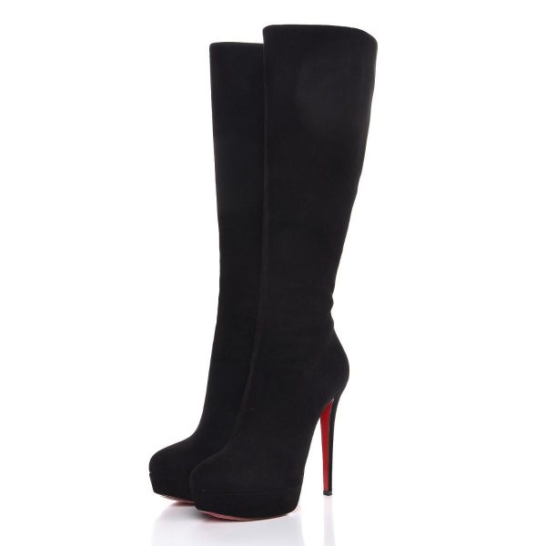 Christian Louboutin Bottes Hautes Bianca en Daim 140MM