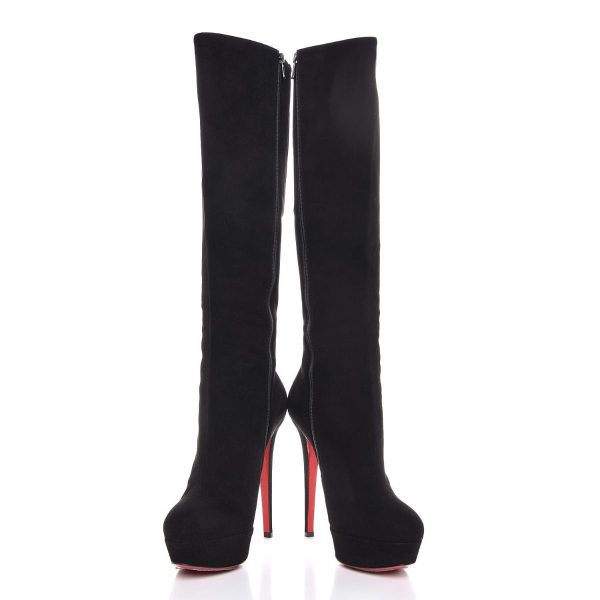 Christian Louboutin Bottes Hautes Bianca en Daim 140MM – Image 2