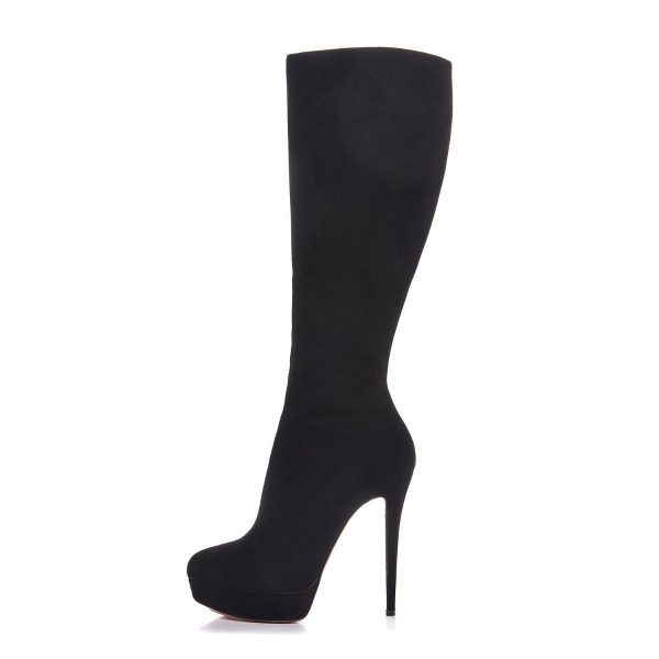 Christian Louboutin Bottes Hautes Bianca en Daim 140MM – Image 3