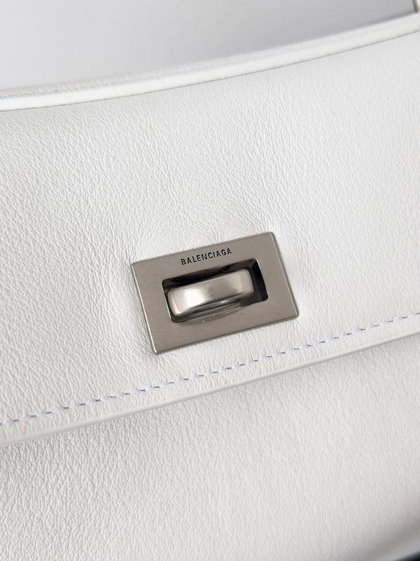 Sac Balenciaga Rodeo Mini en cuir de veau blanc – Image 7