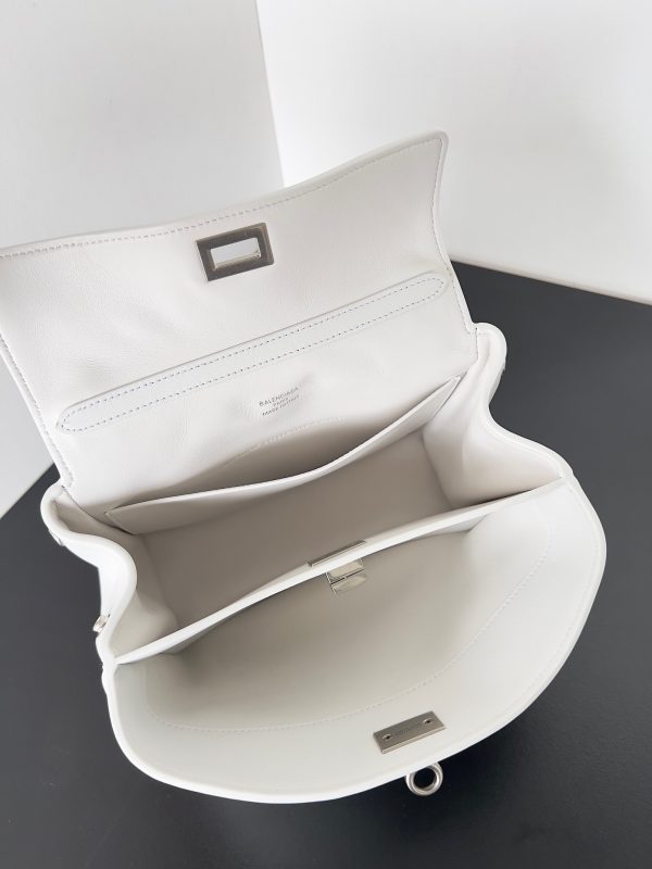 Sac Balenciaga Rodeo Mini en cuir de veau blanc – Image 6