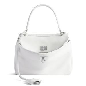 Sac Balenciaga Rodeo Mini en cuir de veau blanc