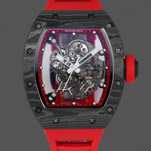 Richard Mille RM 055 NTPT Fibre de carbone Bracelet caoutchouc rouge