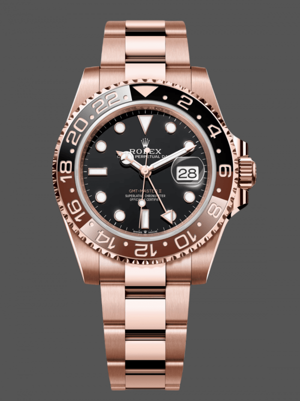 Rolex GMT-Master II 126715CHNR Cadran Noir Boîtier Everose 40MM Montre Réplique Homme