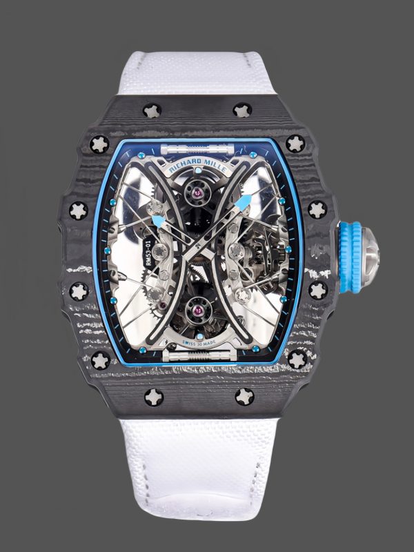 Richard Mille RM 53-01 Tourbillon Pablo Mac Donough Bracelet tissu blanc