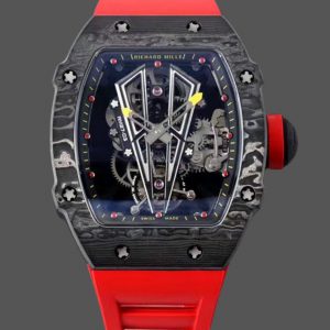 Réplique RM 27-03 Rafael Nadal Tourbillon Noir Bracelet caoutchouc rouge