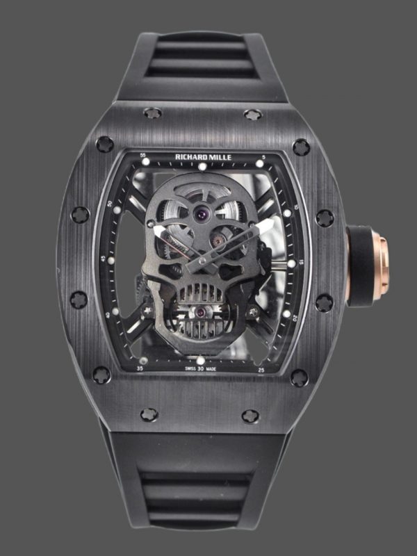 Richard Mille RM 52-01 Céramique noire & or & argent Crâne 3 couleurs