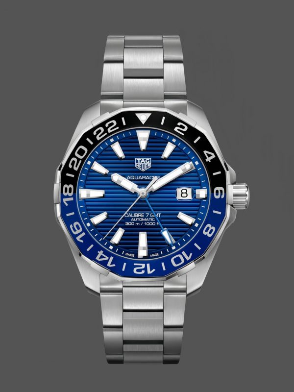 Tag Heuer Aquaracer Automatique GMT Acier WAY201T.BA0927 Bleu 43mm