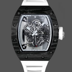 Richard Mille RM055 NTPT Fibre de carbone Bracelet caoutchouc blanc