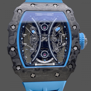 Richard Mille RM 53-01 Tourbillon Pablo Mac Donough Bracelet caoutchouc bleu