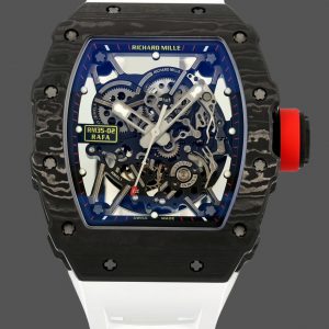 Richard Mille RM 035-02 Rafael Nadal NTPT Carbone Bracelet caoutchouc blanc