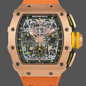 Richard Mille RM11-03 Bracelet caoutchouc orange Chronographe Flyback Automatique